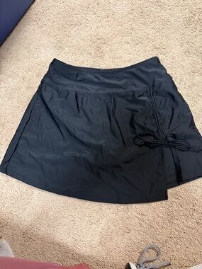 Black swim skirt